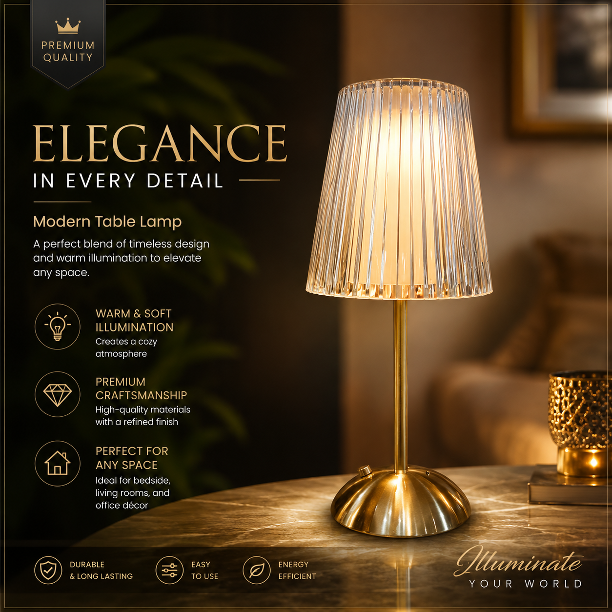 Modern Rechargeable Table Desk Lamp
