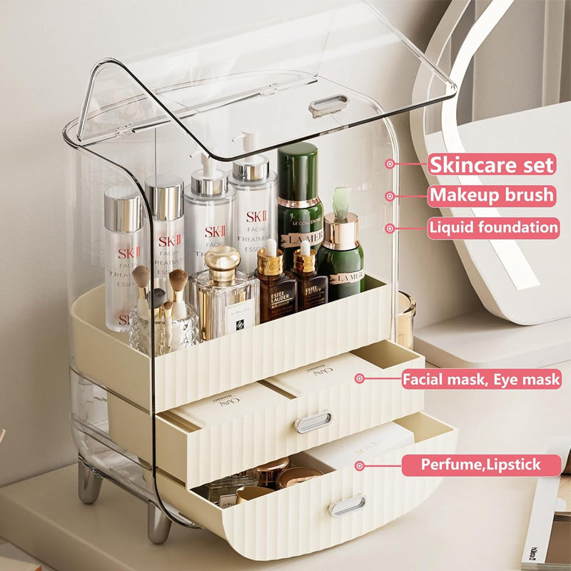 Luxury Large Cosmetic Storage Box & Vanity Organzier