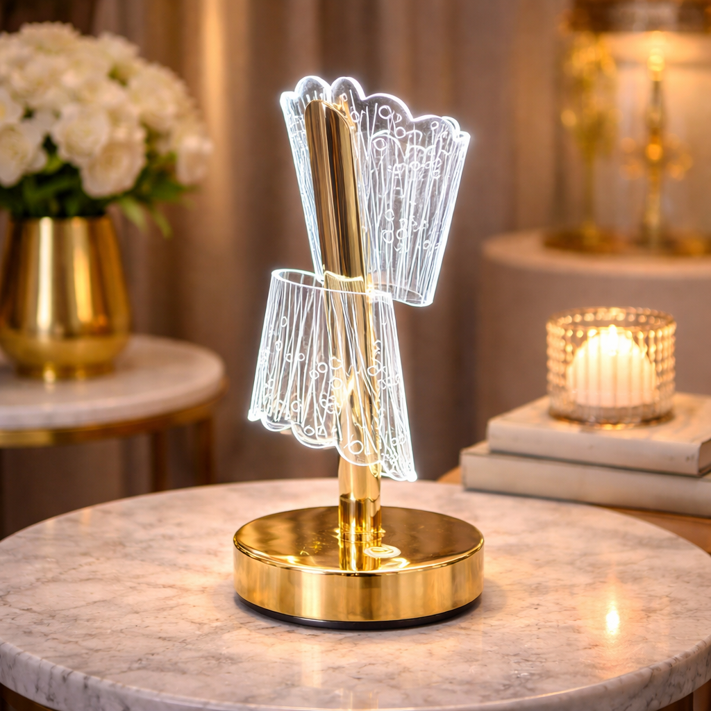 Modern Acrylic Rechargeable Crystal LED Lamp