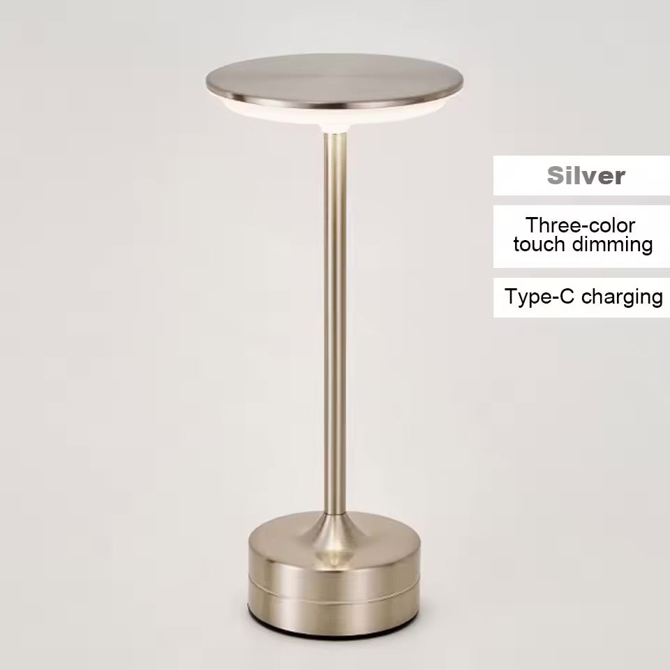 Premium Luxury Metal Touch Rechargeable Lamp