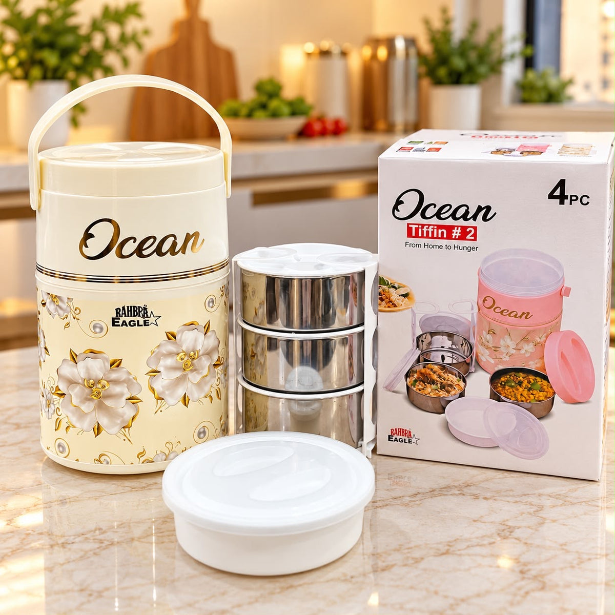Ocean 3 Layer Stainless Steel LunchBox