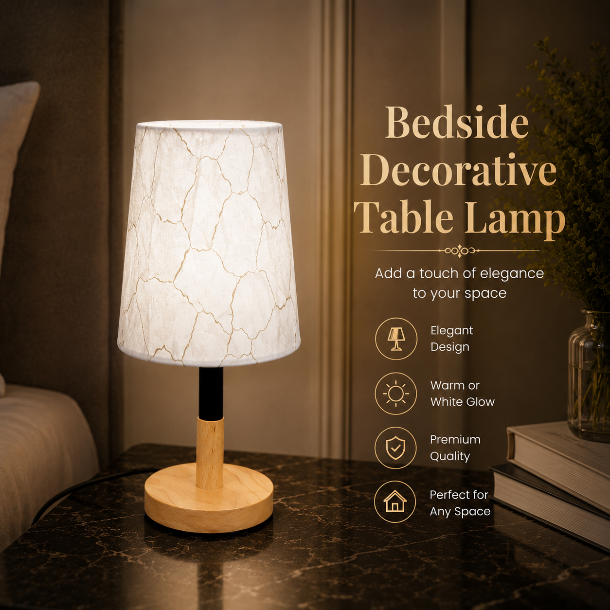 Electric Bedside Decorative Table Lamp-2
