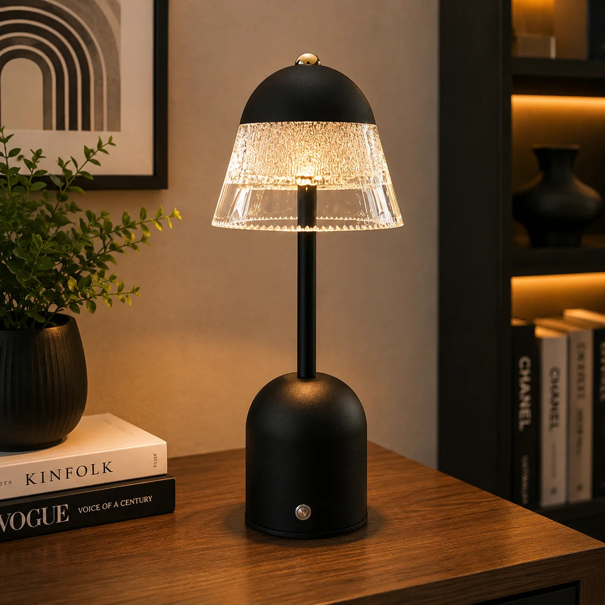 Rechargeable Elvora Crystal Table Lamp (3 Light Color Modes)