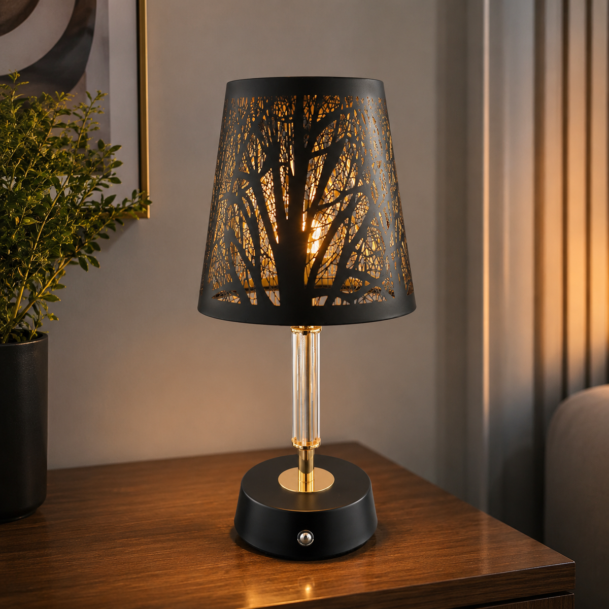 Rechargeable Forest Table Lamp ( 3 Light Color Modes)