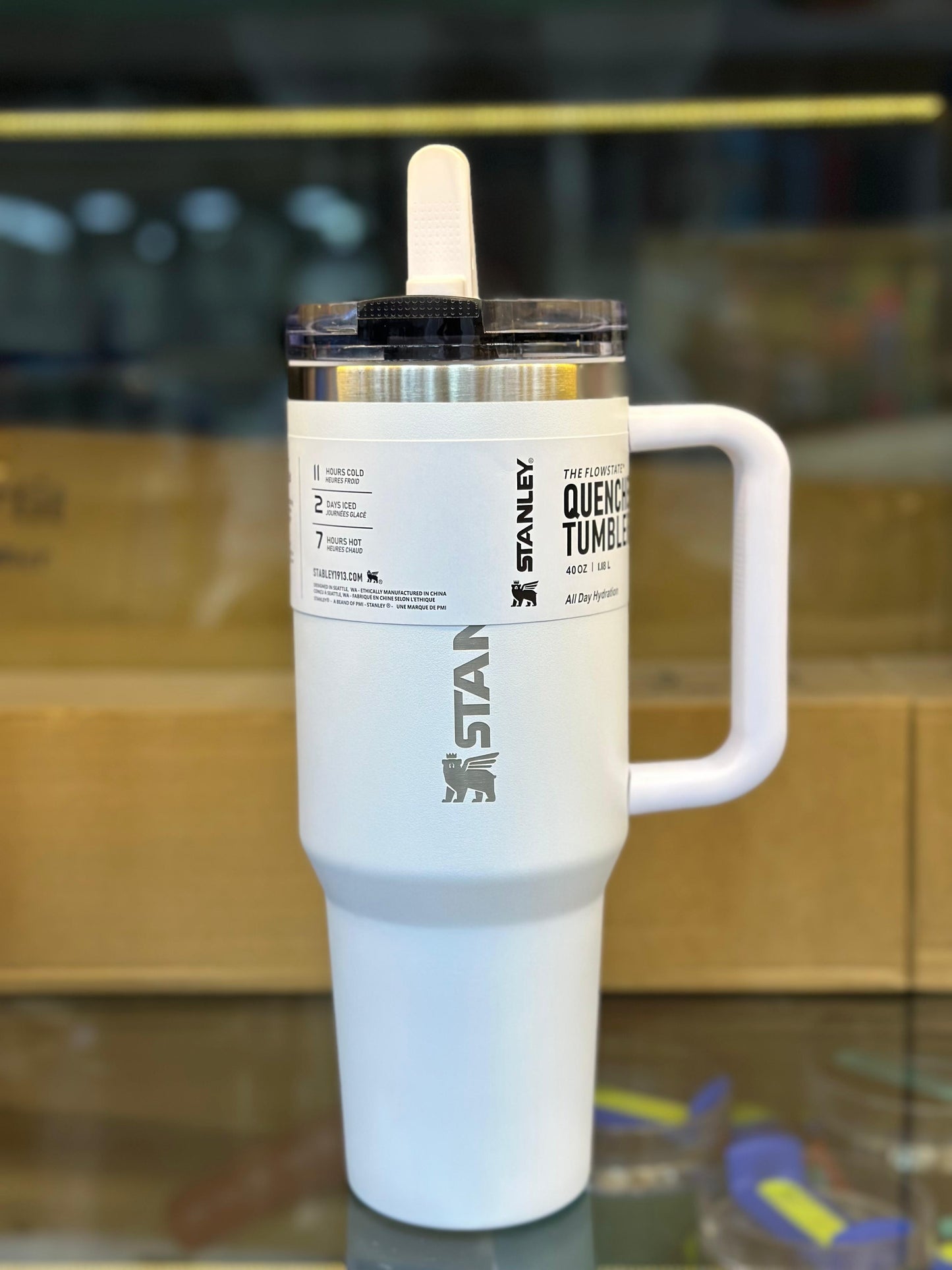 Stanley 1200ML Tumbler Flip Straw White-HR
