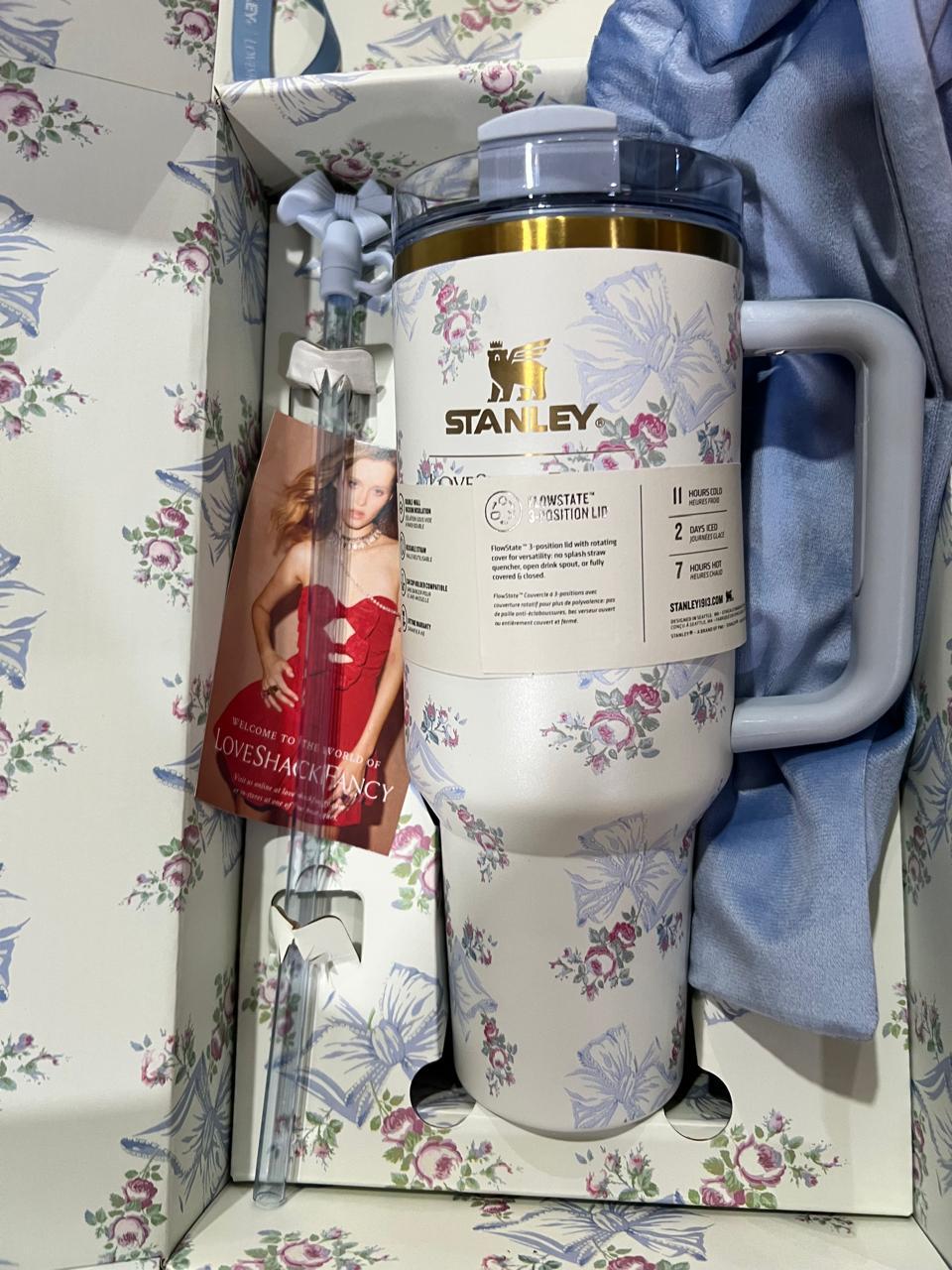 Stanley X 40OZ Tumbler Love Shack Rose Blue With GiftBox