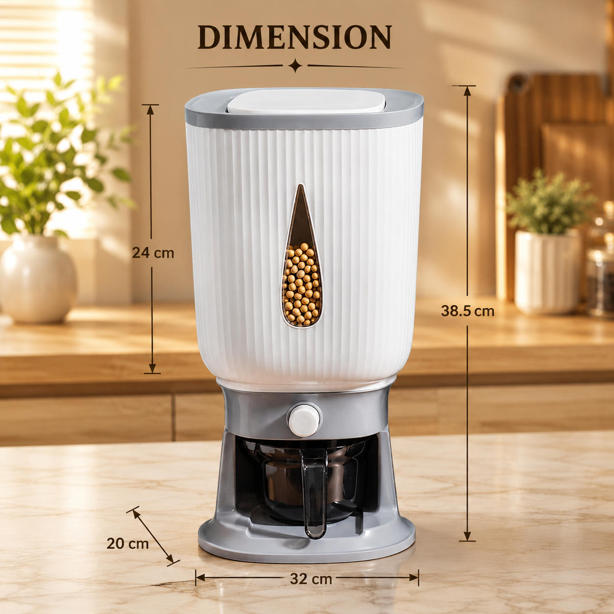 10KG Rice Dispenser and Cereal Storage Box