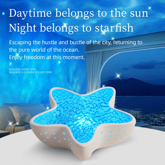 LED Starfish Galaxy Night Light – Dreamy Sky Projector (Without Remote)