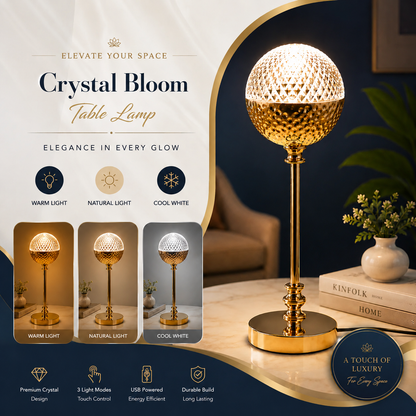 Electric Crystal Bloom Table Lamp(3 Light Color Modes)