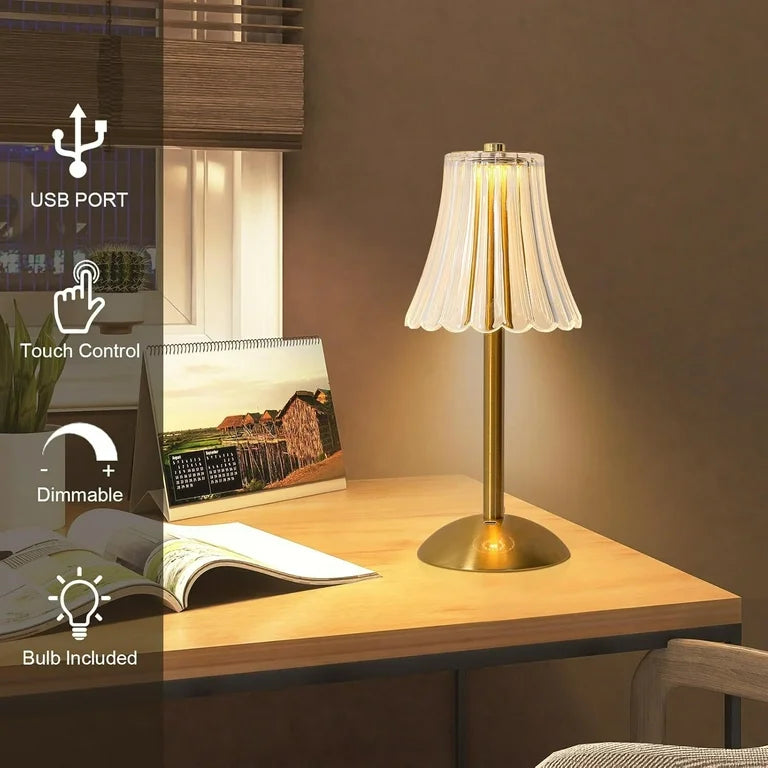 Crystal Rechargeable Table Desk Lamp