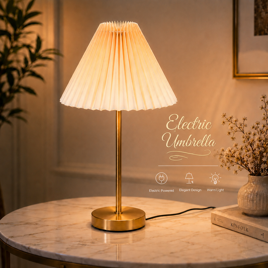 Electric Umbrella Decorative Table Lamp (3 Light Color Modes)