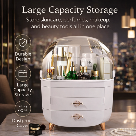 Large Capacity Cosmetic Storage Box & Vanity Organzier