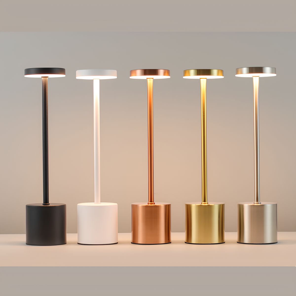 Metal Touch Sensor Rechargeable LED Table Lamp