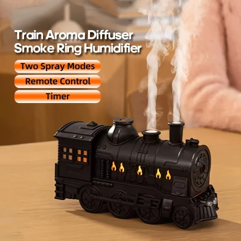 Train Humidifier with LED Aroma Diffusor Atomizer