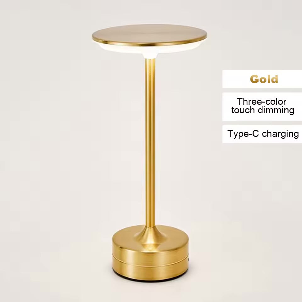 Premium Luxury Metal Touch Rechargeable Lamp