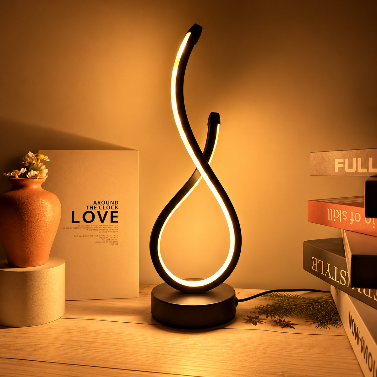 Modern Infinity LED Table Lamp (3 Light Modes)