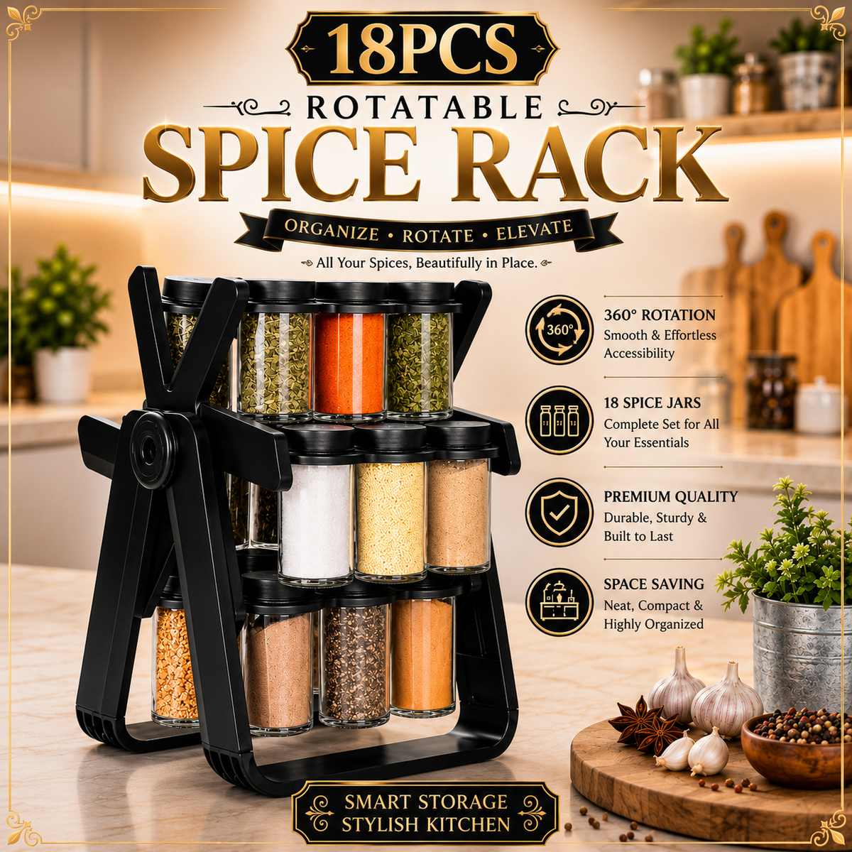 18-in-1 Rotating Spice Organizer