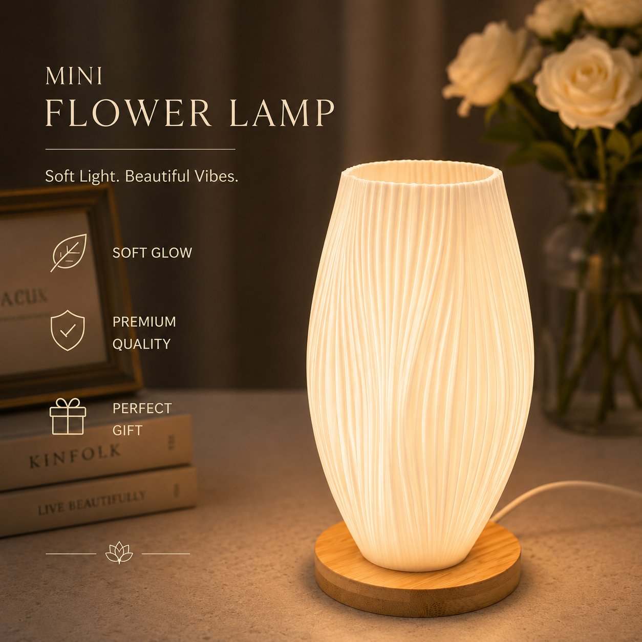 Electric Led Vase Decorative Table Lamp