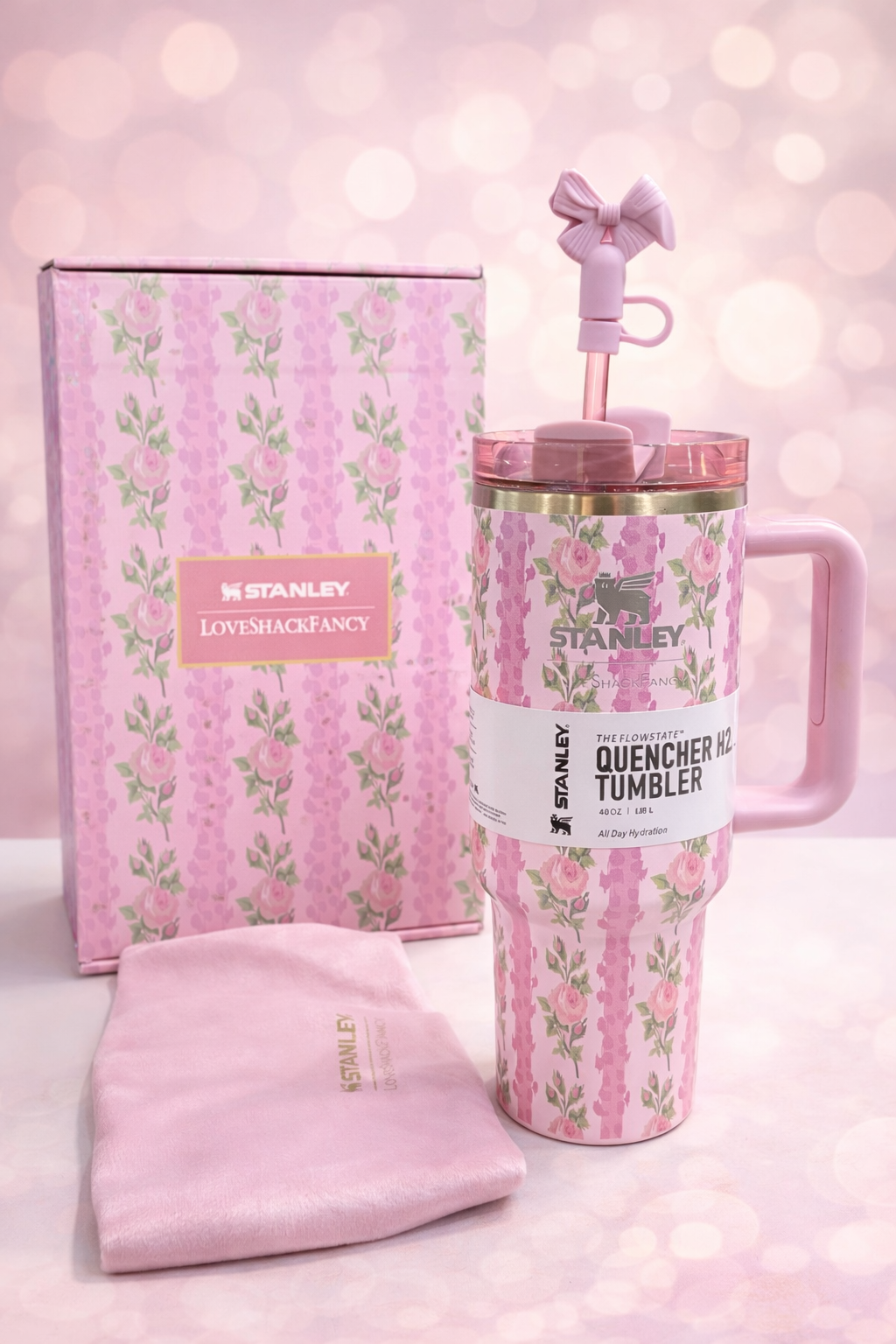 Stanley 40OZ Tumbler GiftBox With Stoppers and cover (Premium Quality)