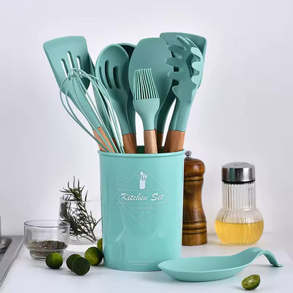 12pcs Nonstick Slicon Kitchen Utensil Set