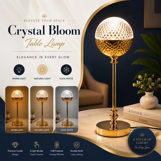 Crystal Bloom Table Lamp(3 Light Color Modes)