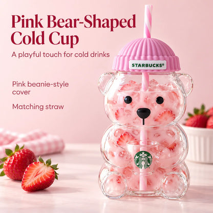 Starbucks Bearista Glass Cold Cup - 20oz