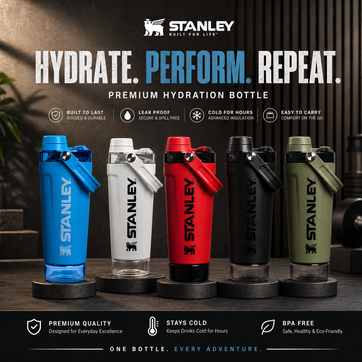 Stanley 20oz Activate Shaker Bottle