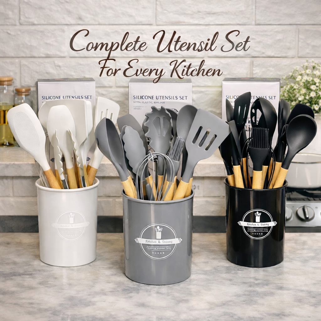 12pcs Nonstick Slicon Kitchen Utensil Set