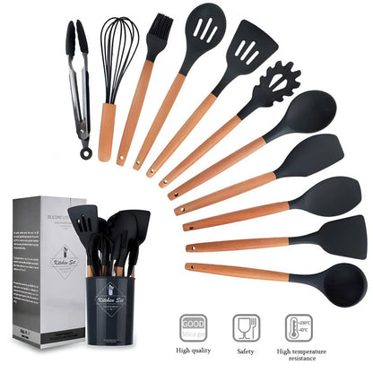 12pcs Nonstick Slicon Kitchen Utensil Set
