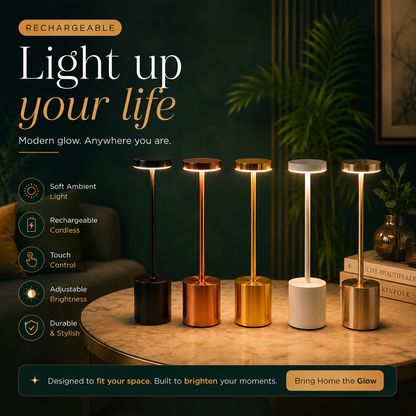 Metal Touch Sensor Rechargeable LED Desk Lamp