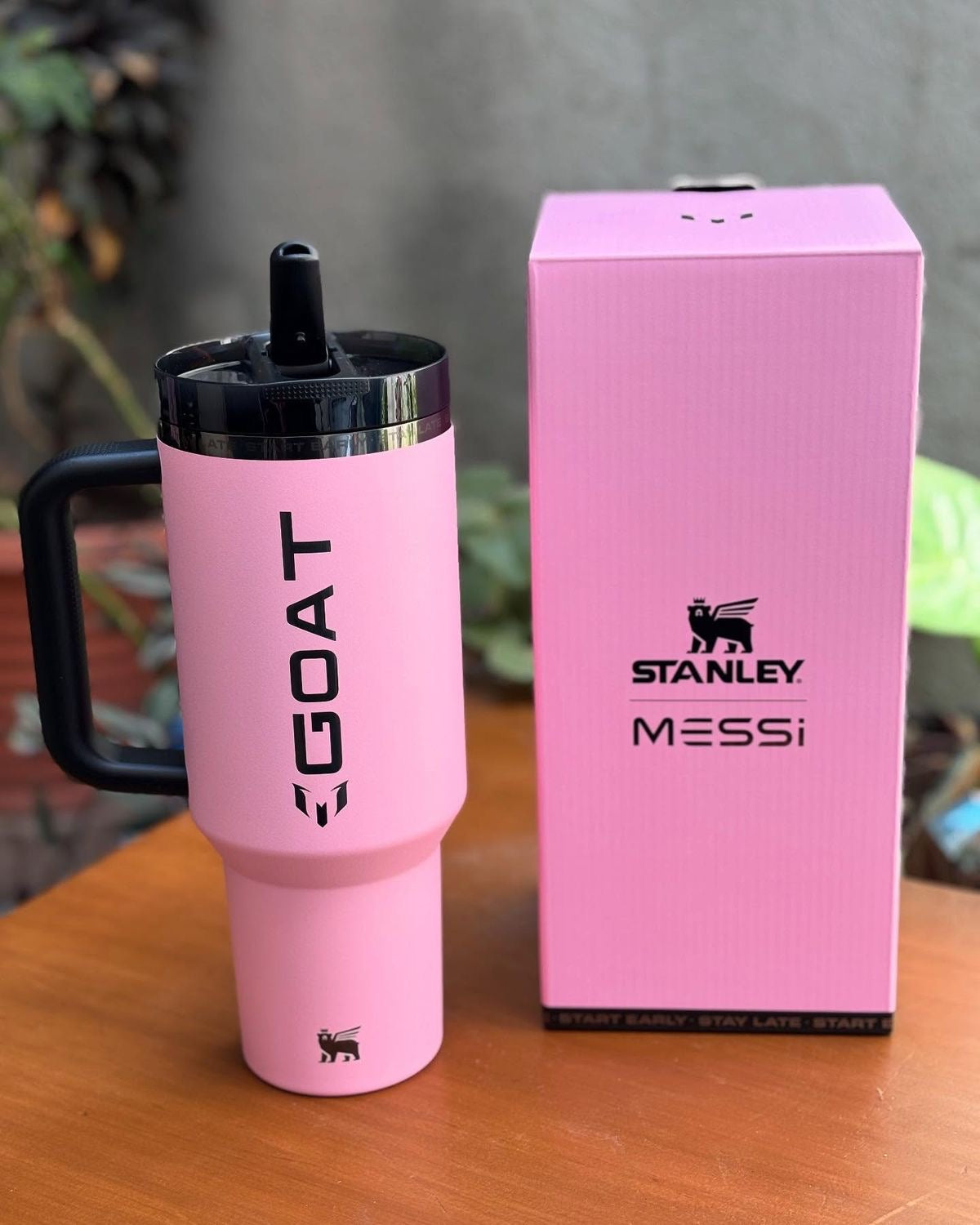 Stanley Quencher 40OZ Messi X Goat Flip Straw Tumbler