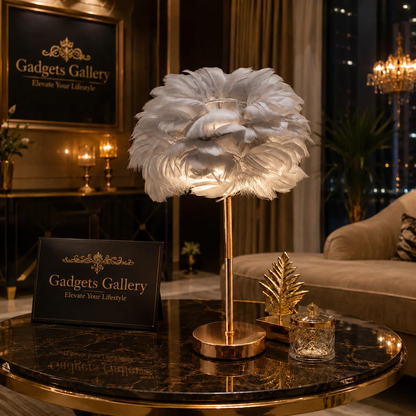 18" Feather Table Lamp
