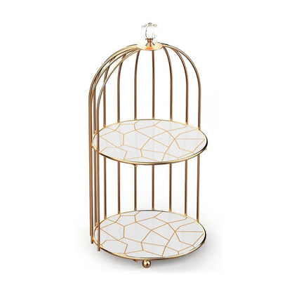 2-TIER GOLDEN VANITY CAGE