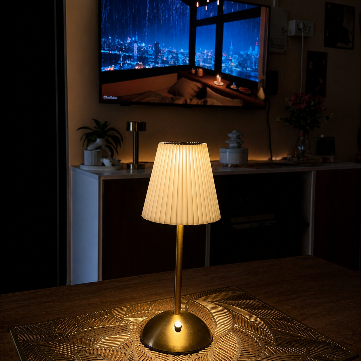 Retro Thin Rechargeable Table Desk Lamp