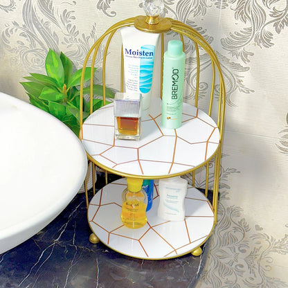 2-TIER GOLDEN VANITY CAGE
