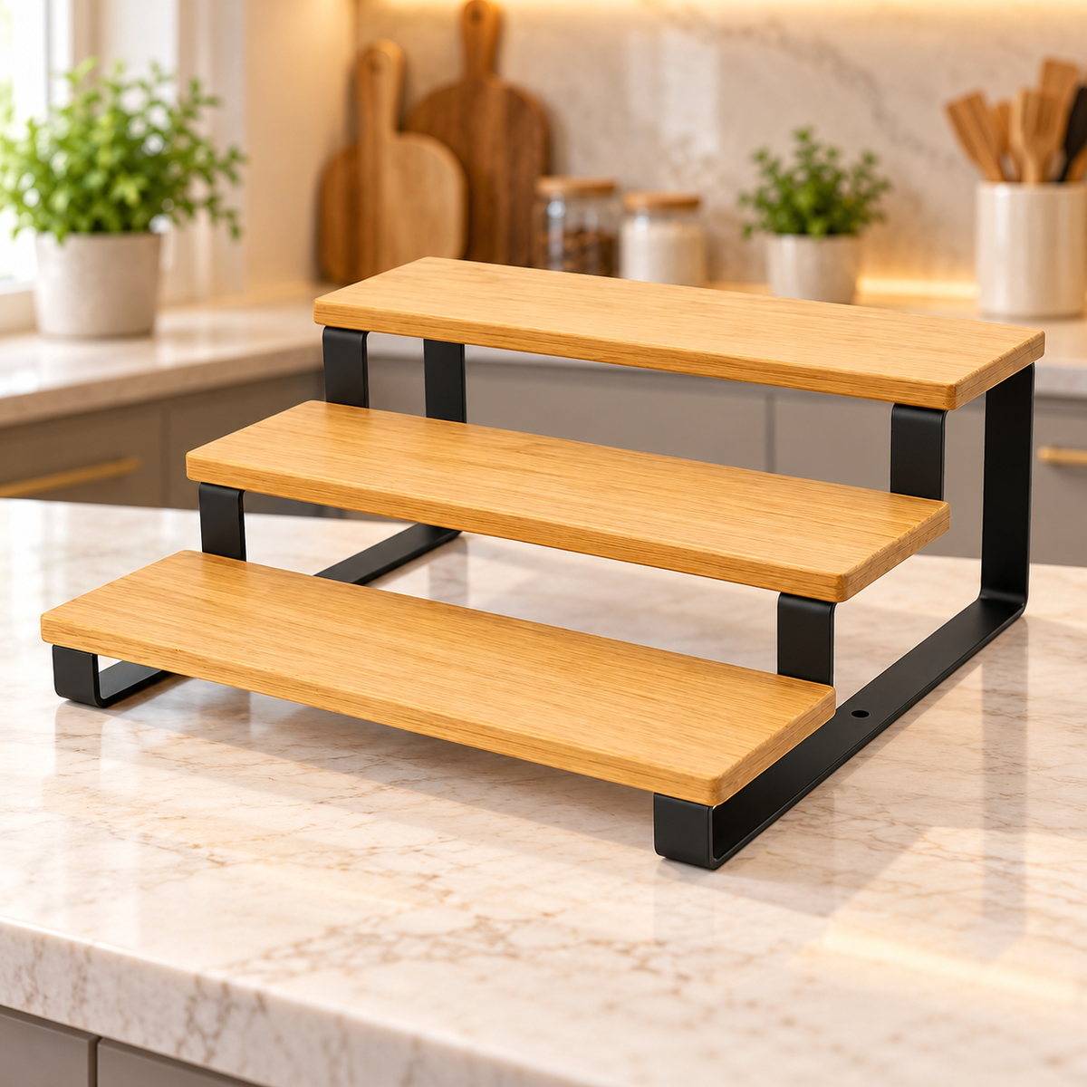 Multipurpose 3 Step Wooden Stand