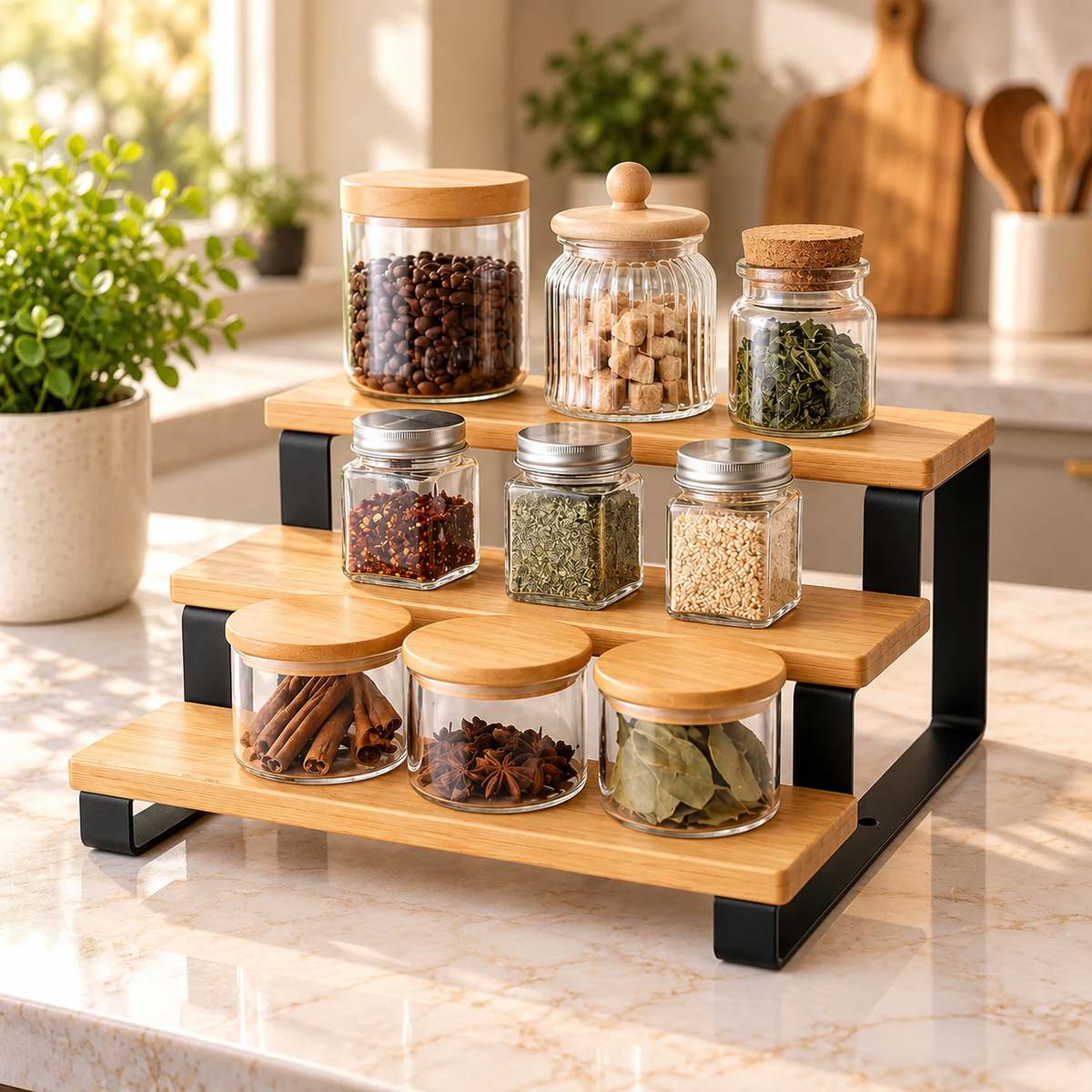 Multipurpose 3 Step Wooden Stand