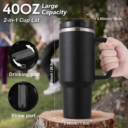 Stainless Steel 1200ml Tumbler Black