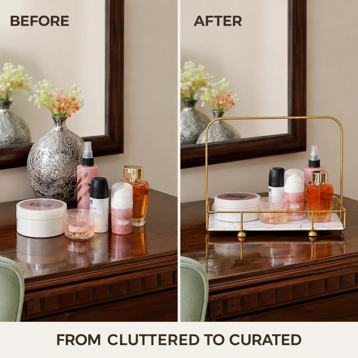 GOLDEN ARC VANITY STAND