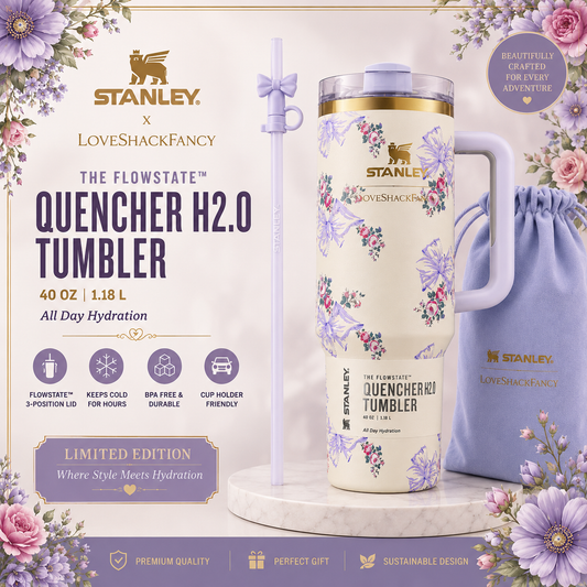 Stanley X 40OZ Tumbler Love Shack Rose Blue With GiftBox