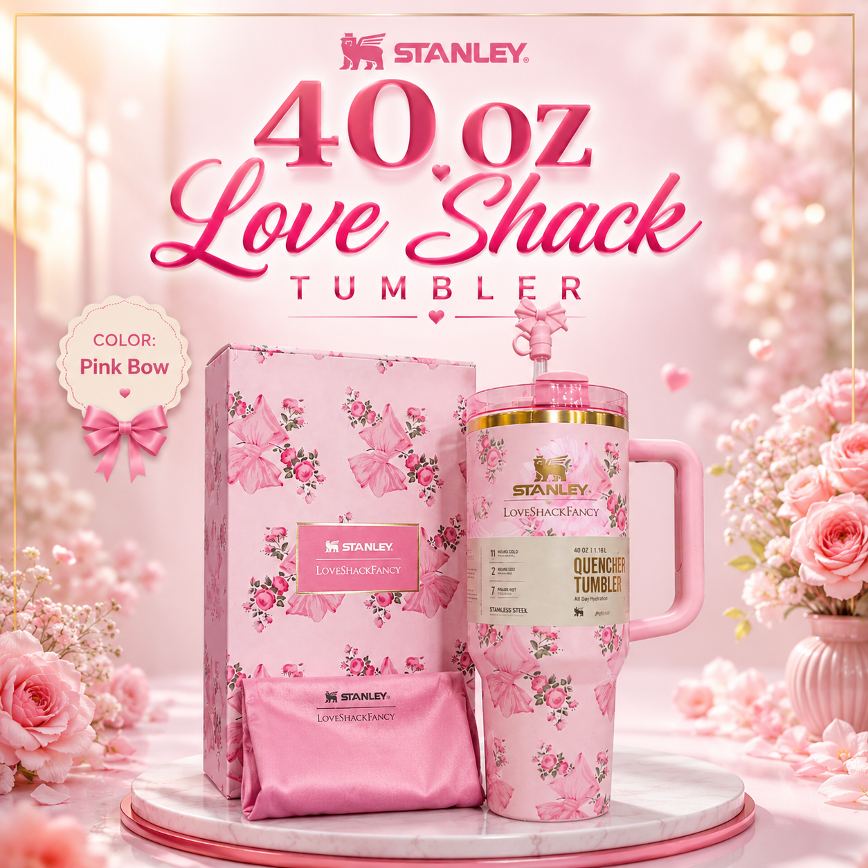 Stanley 40oz Loveshack Tumbler With GiftBox