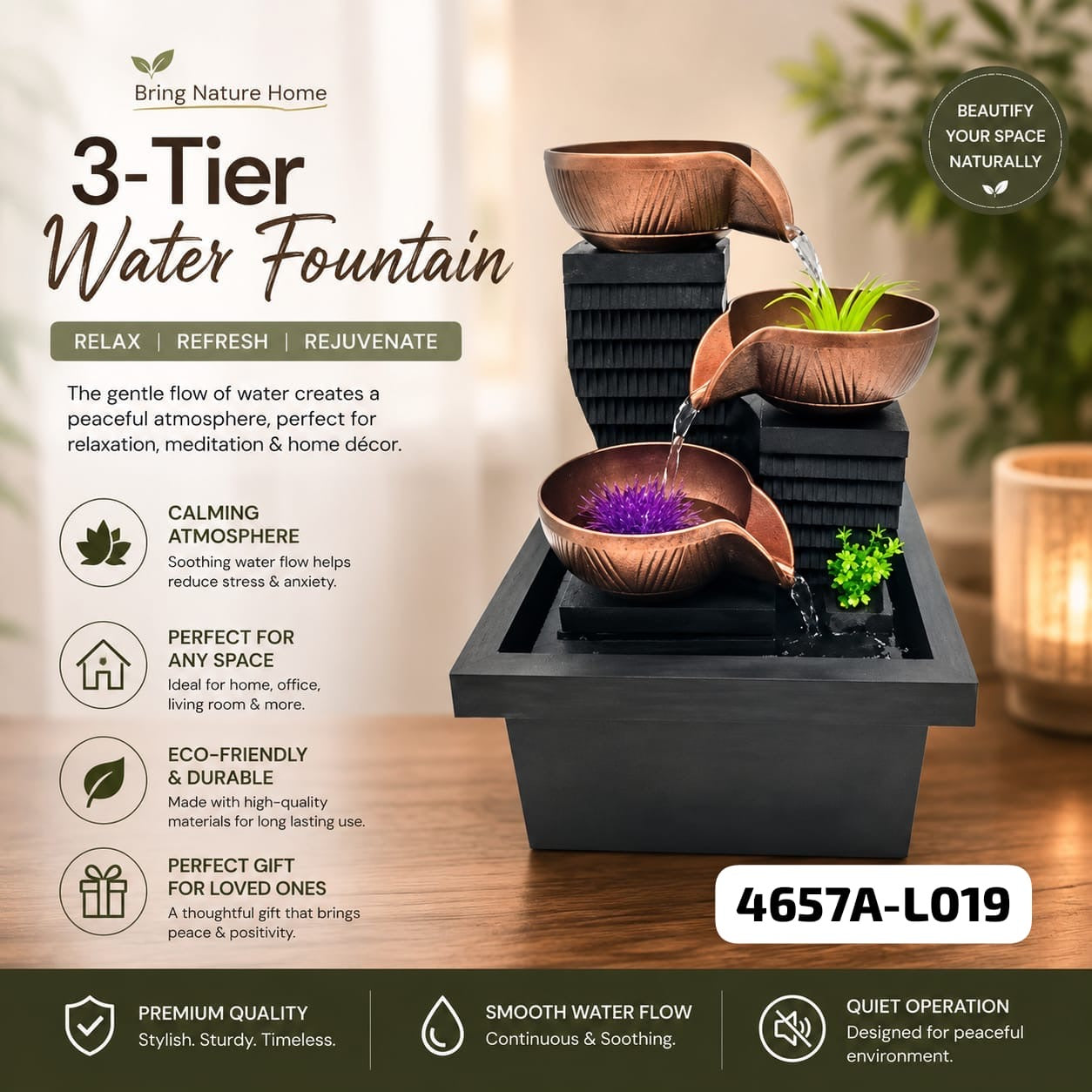 Water Fountain – LED Indoor Decorative Fountain