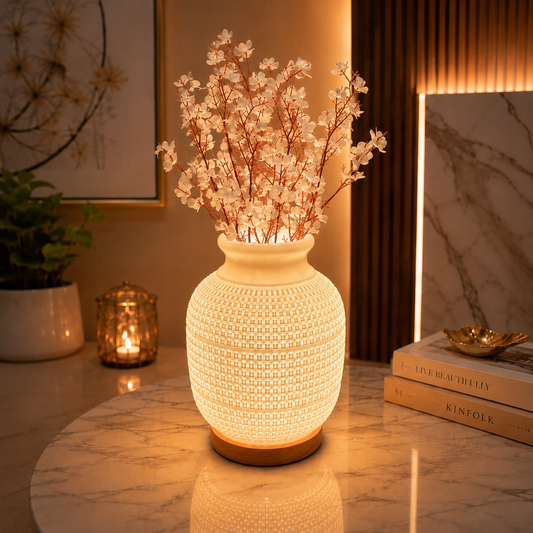 Electric Casa Bloom Vase Table Lamp (3 Light Color Modes)