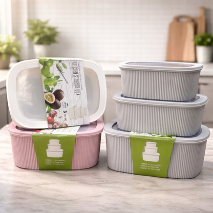 Imported 3pcs Premium Quality Food Storage Box