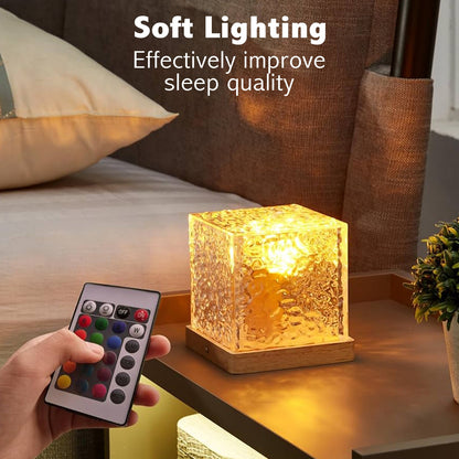 USB Dynamic Water Pattern Light – Decorative LED Cube Lamp