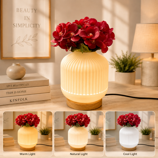 Electric Radiance Pot Small Size Decorative Table Lamp (3 Light Color Modes)