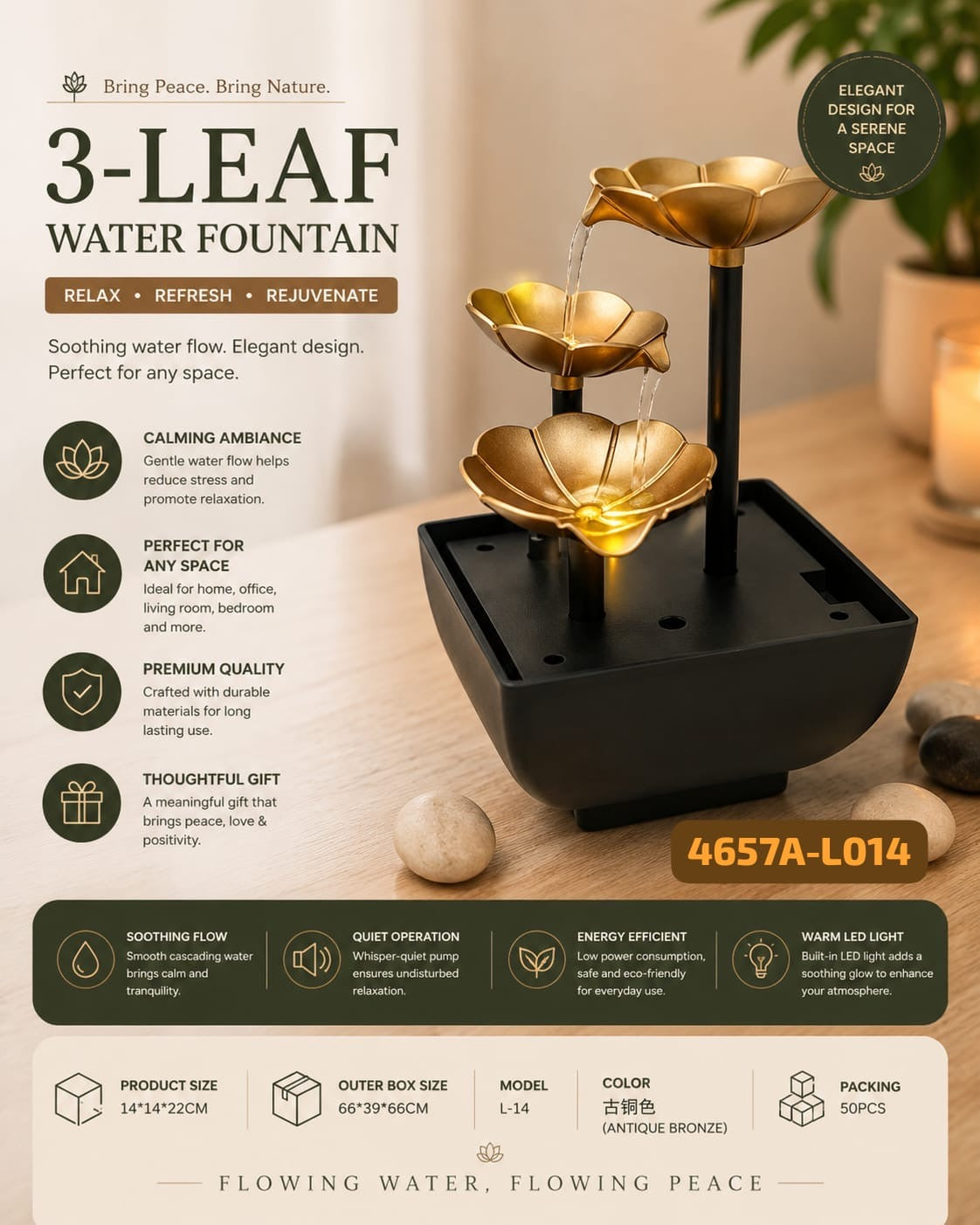 Water Fountain – LED Indoor Decorative Fountain