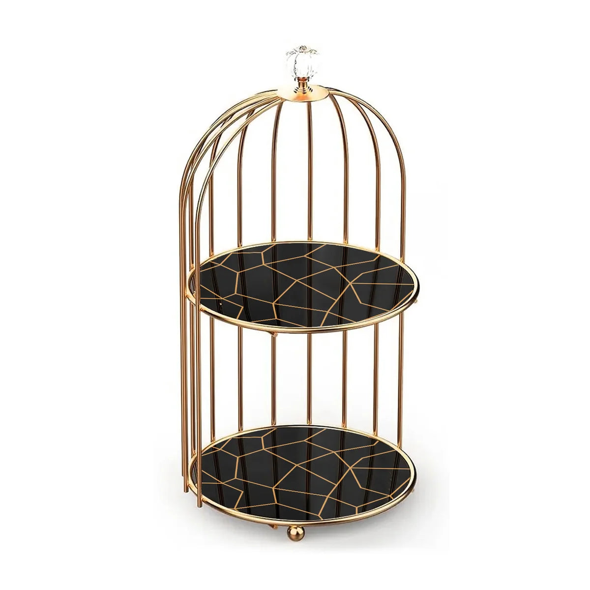 2-TIER GOLDEN VANITY CAGE