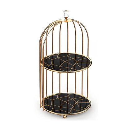 2-TIER GOLDEN VANITY CAGE