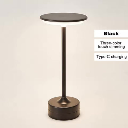 Premium Luxury Metal Touch Rechargeable Lamp